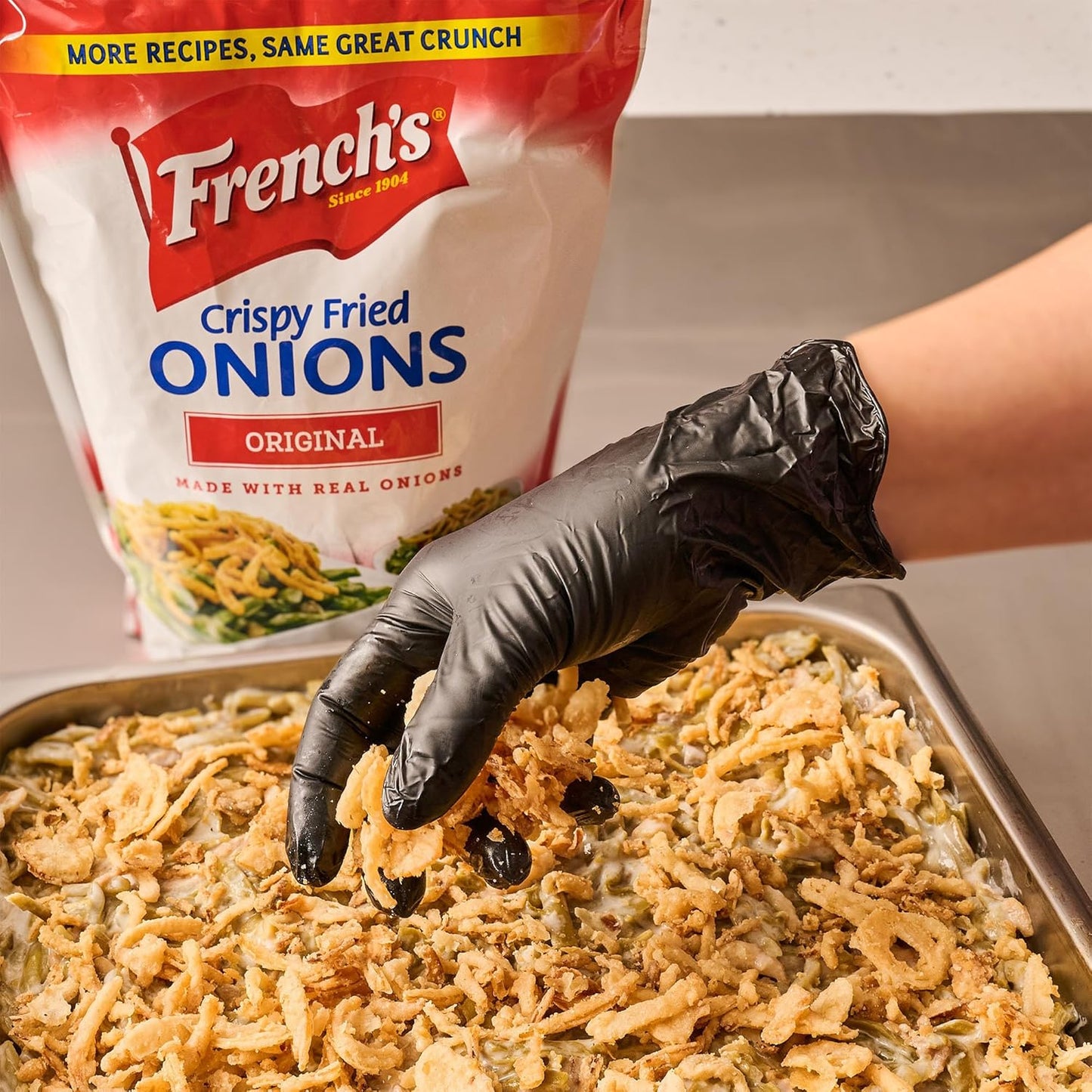 French's Original Crispy Fried Onions 24 oz – Ready-to-Use Topping to Speed Up Weeknight Casseroles