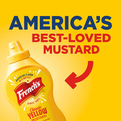 French's Stone-Ground Yellow Mustard – Clean Label Condiment for Intentional Cooking & Everyday Use, 14 oz