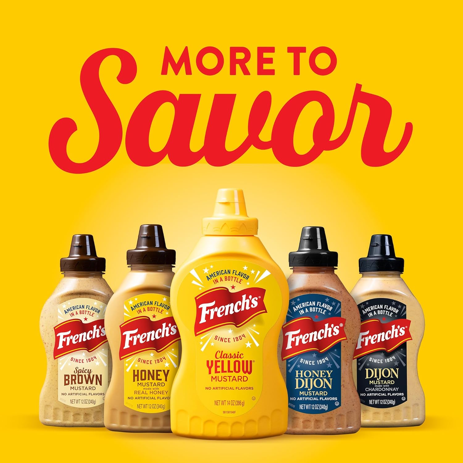 French's Stone-Ground Yellow Mustard – Clean Label Condiment for Intentional Cooking & Everyday Use, 14 oz