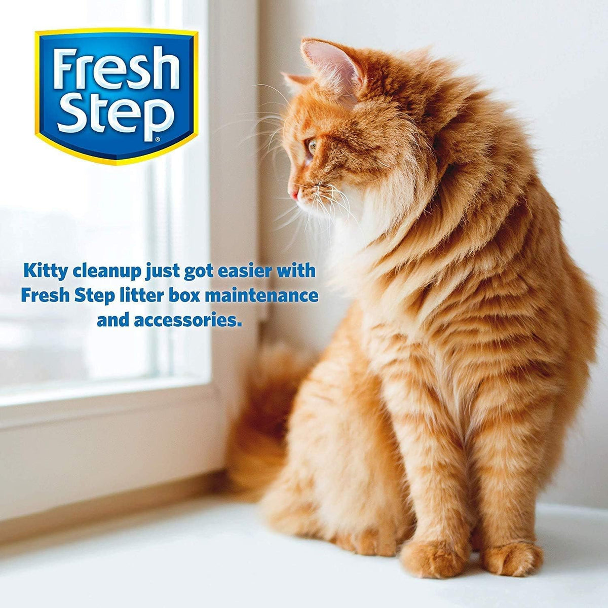 Fresh Step Cat Litter Crystals Deodorizer, Fresh Scent, 15 Oz – Uncluttered Studio Apartment Odor Control, Simple One-Step Top-Up