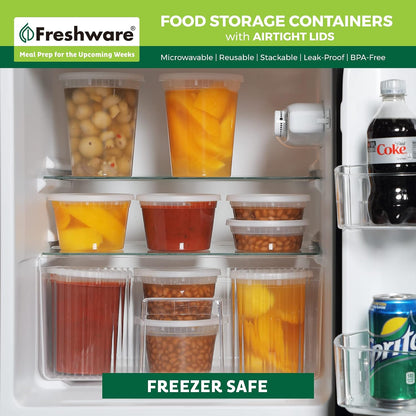Freshware BPA-Free Food Containers 32 oz – Neutral Clear Design That Blends Into Any Modern Kitchen