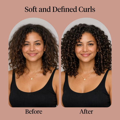 frizz-control and shine-boosting agents that smooth flyaways