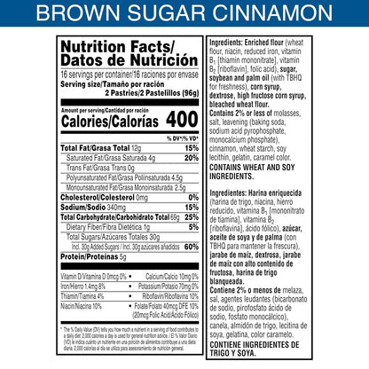 frosted brown sugar cinnamon flavor with sweet filling and soft pastry crust