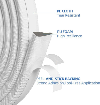 FrostGuard Wedge Foam Weather Stripping – Exterior Front Door Seal for Winter Readiness, Outdoor Entry Draft Blocker