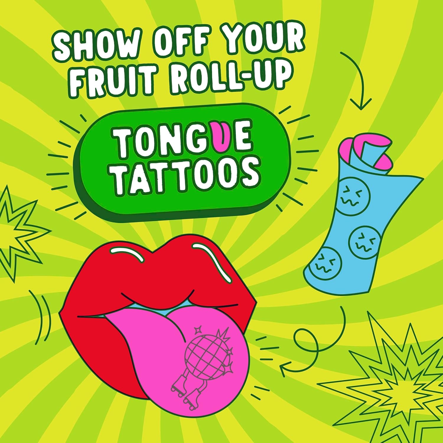 Fruit Roll-Ups Sour Snacks – Gluten-Free Lunchbox Treat Parents Trust, 30-Count Blue Razzberry & Berry Punch Variety