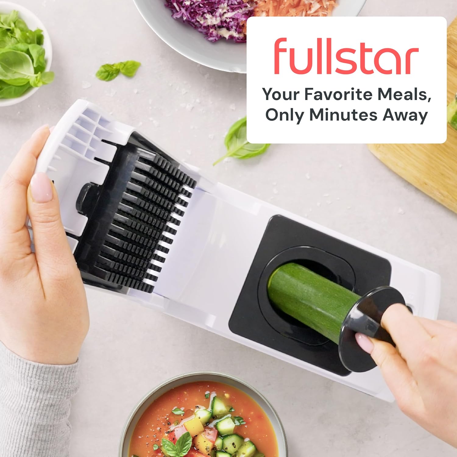 Fullstar The Original Pro Chopper – Holiday Gift for Her, BPA-Free Vegetable Slicer and Spiralizer for Easy Meal Prep