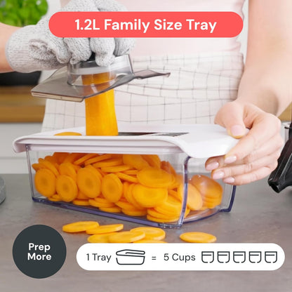 Fullstar Vegetable Spiralizer and Grater Combo – All-in-One Compact Tool for Small Apartments and Minimalist Kitchens, White