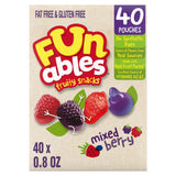 Funables Fruity Snacks, Portion Controlled Mixed Berry Snack for Office Desk and Gym Bag