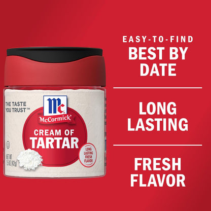 functions as a homemade baking powder component when combined with baking soda and cornstarch