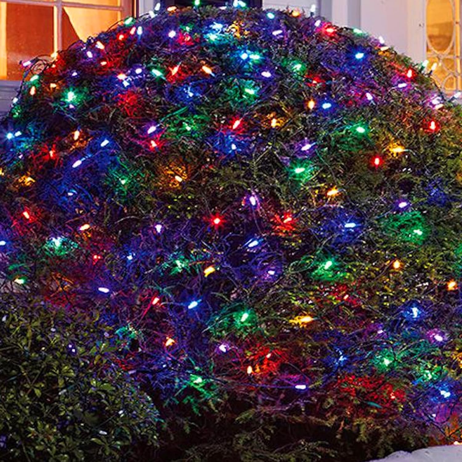 Funpeny Minimalist Christmas Net Lights – 360 LED 12x5ft Clear Wire Mesh for Clean, Uncluttered Holiday Display
