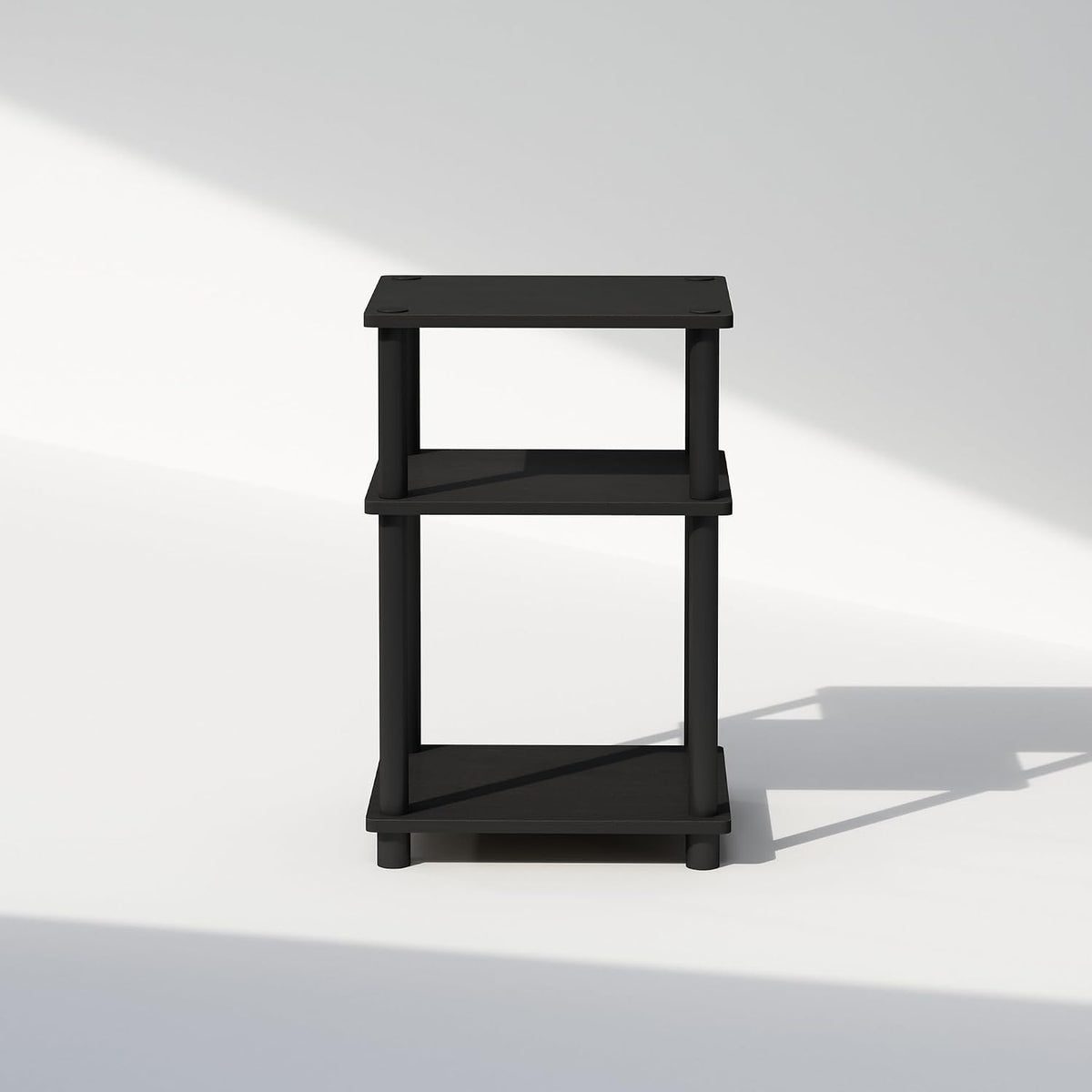 Furinno JUST Toolless 3-Tier Nightstand, Hallway Display Table for Elevated Home Aesthetic, Modern Design