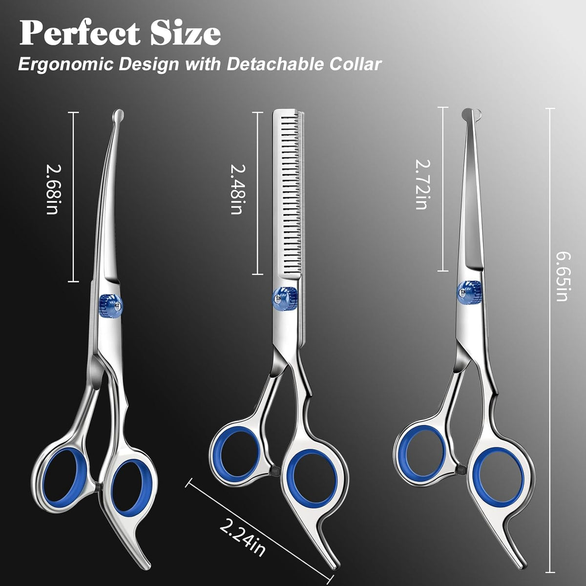 FurLove 4-in-1 Pet Grooming Scissors Set – Thoughtful Birthday Gift for Dog Moms and New Pet Parents