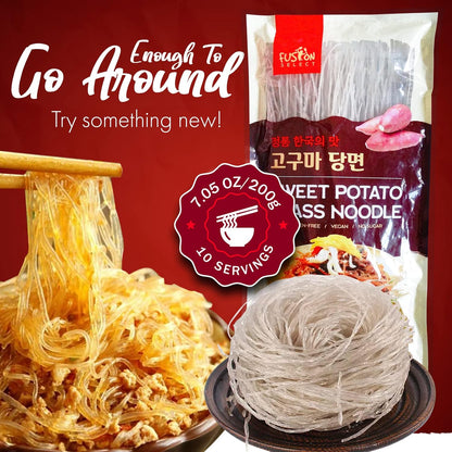 Fusion Select Sweet Potato Glass Noodles – Quick Lunch Bowl Base for Busy Work-From-Home Days, Gluten-Free