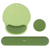 MOSISO Ergonomic Wrist Rest Set – Thoughtful Self-Care Gift for Remote Workers, Memory Foam Keyboard Cushion & Curved Mousepad