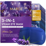 MAREE Heated Eye Compress for Sleep Routine and Bedtime Aromatherapy – Calming Lavender Steam Mask for Women
