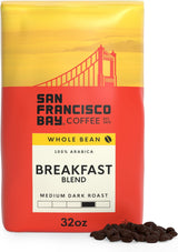 San Francisco Bay Coffee French Roast Whole Bean Coffee, 2 lb bag for Desk-Side Grinding, Creative Focus, and Long Task Days