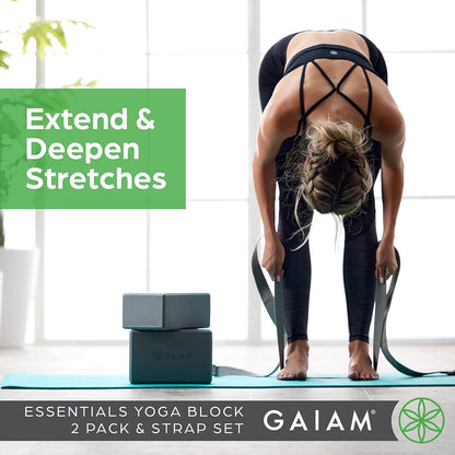 Gaiam Yoga Block - Latex-Free EVA Foam for Allergy-Safe Yoga and Pilates Practice