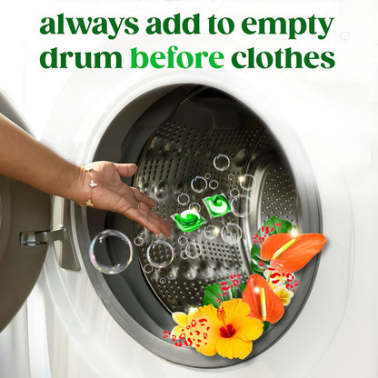 Gain Flings Island Fresh Laundry Pacs for Post Workout Recovery and Master Bedroom Closet, Febreze Odor Defense Sweat Eliminating Pods