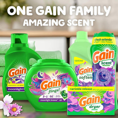 Gain In-Wash Laundry Scent Booster Beads Moonlight Breeze Scent for Master Suite Comfort and Long-Lasting Fabric Aroma