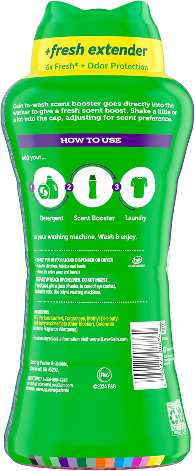 Gain In-Wash Laundry Scent Booster Beads Moonlight Breeze Scent for Master Suite Comfort and Long-Lasting Fabric Aroma