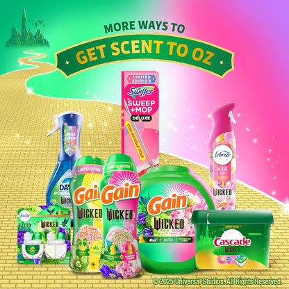 Gain In-Wash Scent Booster Beads Wicked: For Good Limited Edition Family Safe Laundry Freshener for Kids Clothes and Nursery Bedding, Wonderfullest Woods & Beautifical Blossom 12.2 oz