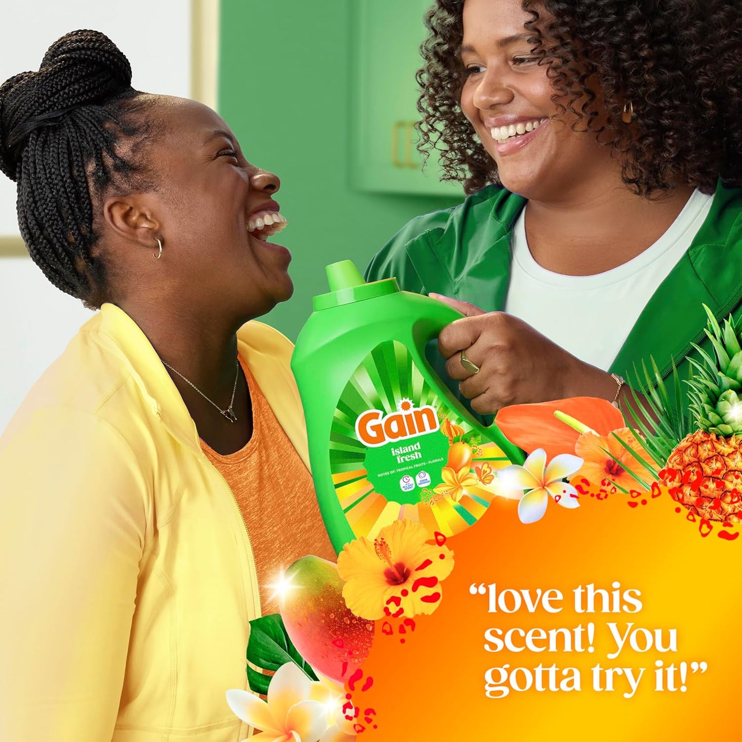 Gain Island Fresh Laundry Detergent 154 fl oz – Family-Safe Fresh Scent for Kids' Pajamas, Nursery Linens, and Playroom Rugs