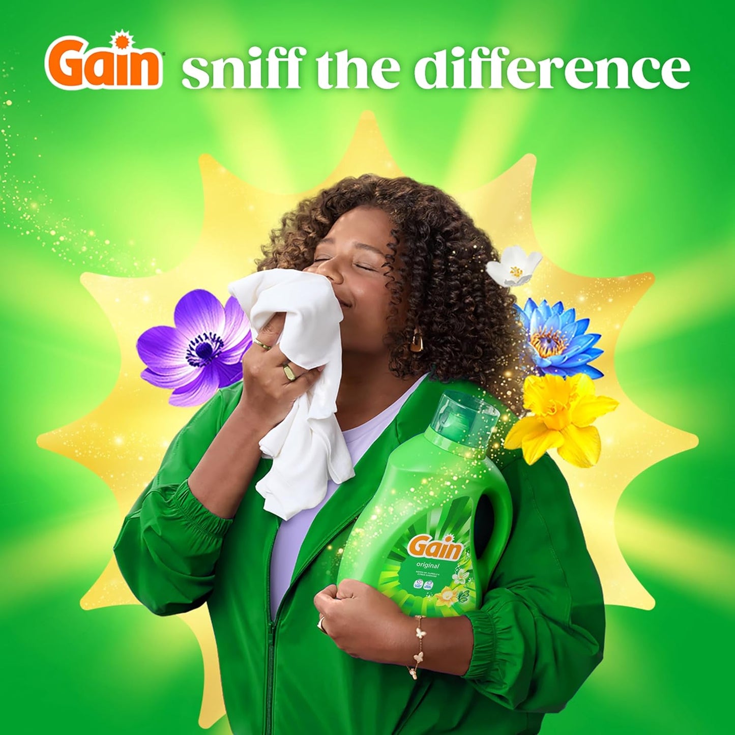 Gain Odor Defense Liquid Laundry Detergent, Original Scent, Mindful Home Laundry Soap for Bedroom Closet and Bedding Ritual, 60 fl oz, Pack of 2