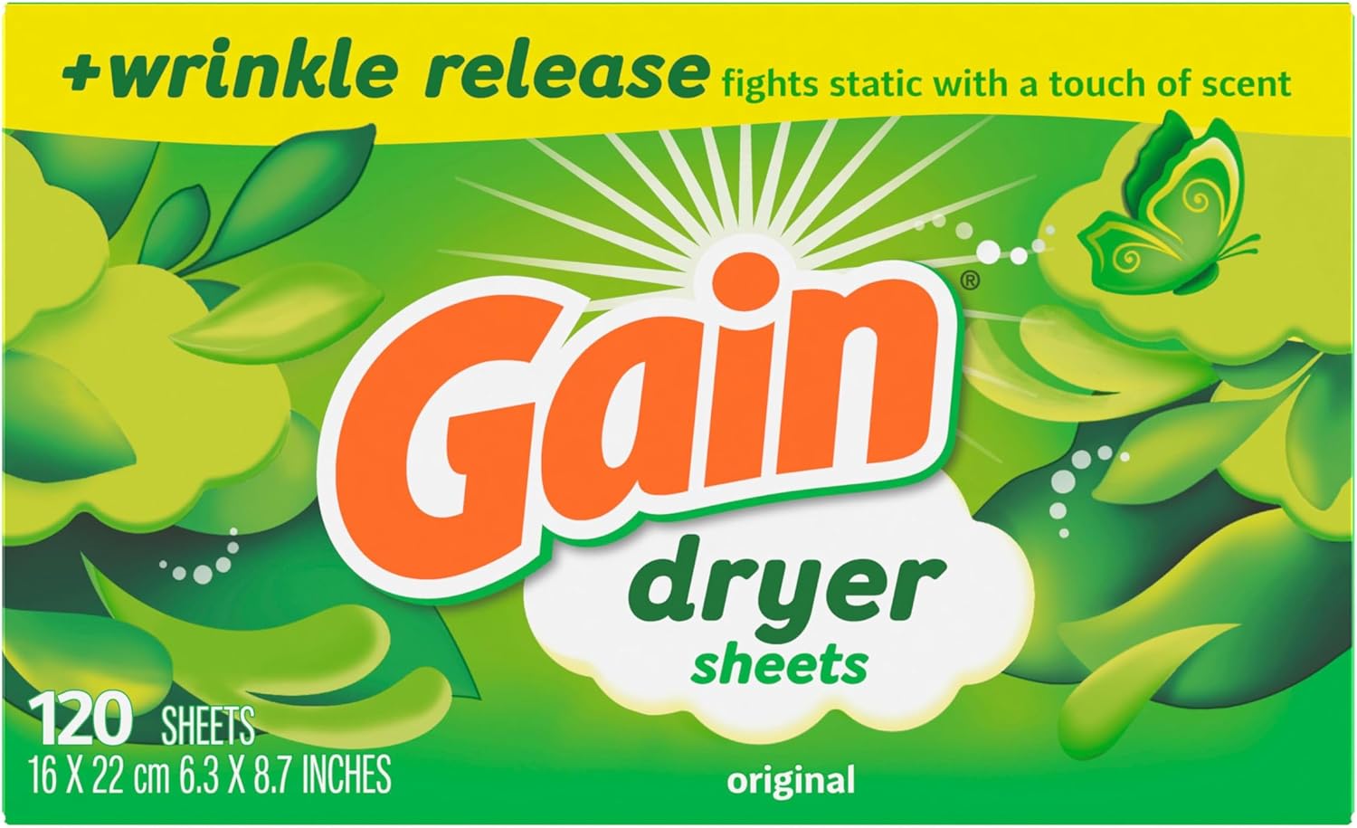 Gain Original Scent Laundry Sheets – Streamlined Freshness System for Dorm Room Essentials