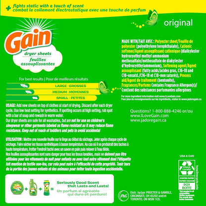 Gain Original Scent Laundry Sheets – Streamlined Freshness System for Dorm Room Essentials