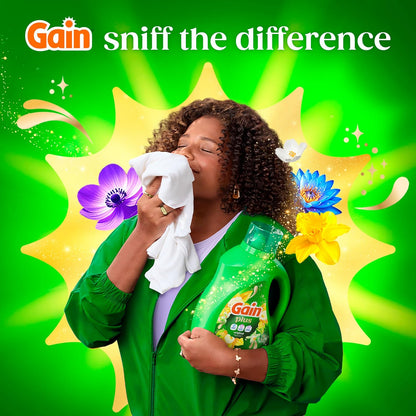 Gain Plus Oxi Laundry Detergent in Original Scent for Self-Care and Aromatherapy Routines, All-Day Scent Micro-Capsules, 170 fl oz