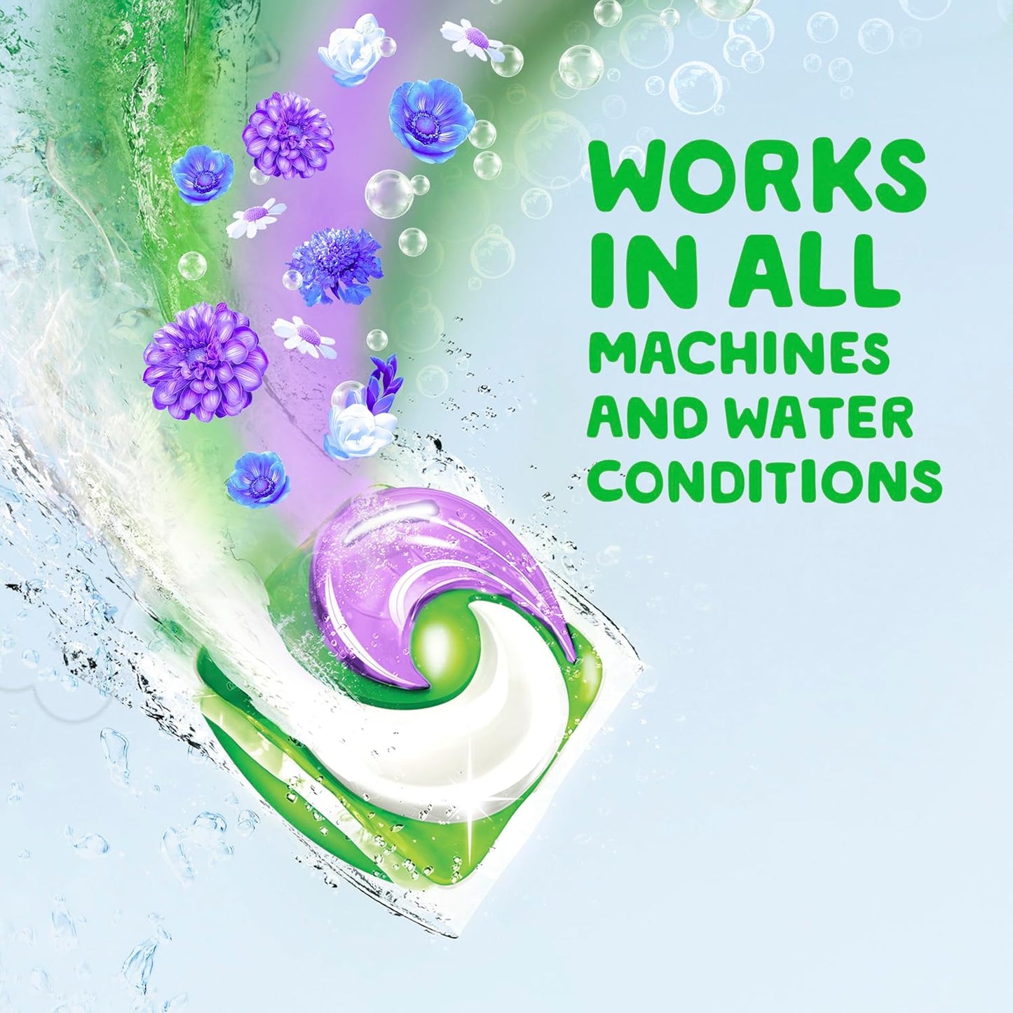 Gain Super Flings Laundry Detergent Pacs for Bath Time Wind-Down, Dewdrop Dream Scent That Lingers on Towels and Robes