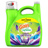 Gain Liquid Fabric Softener 190 Loads – Calm-Inducing Freshness for Sensitive-Skin Wellness Households