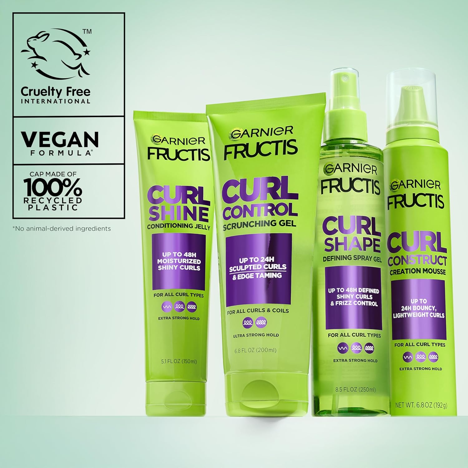 Garnier Fructis Curl Construct Creation Mousse – Elevated Curl Care, Cruelty-Free Certified Luxury Styling Mousse