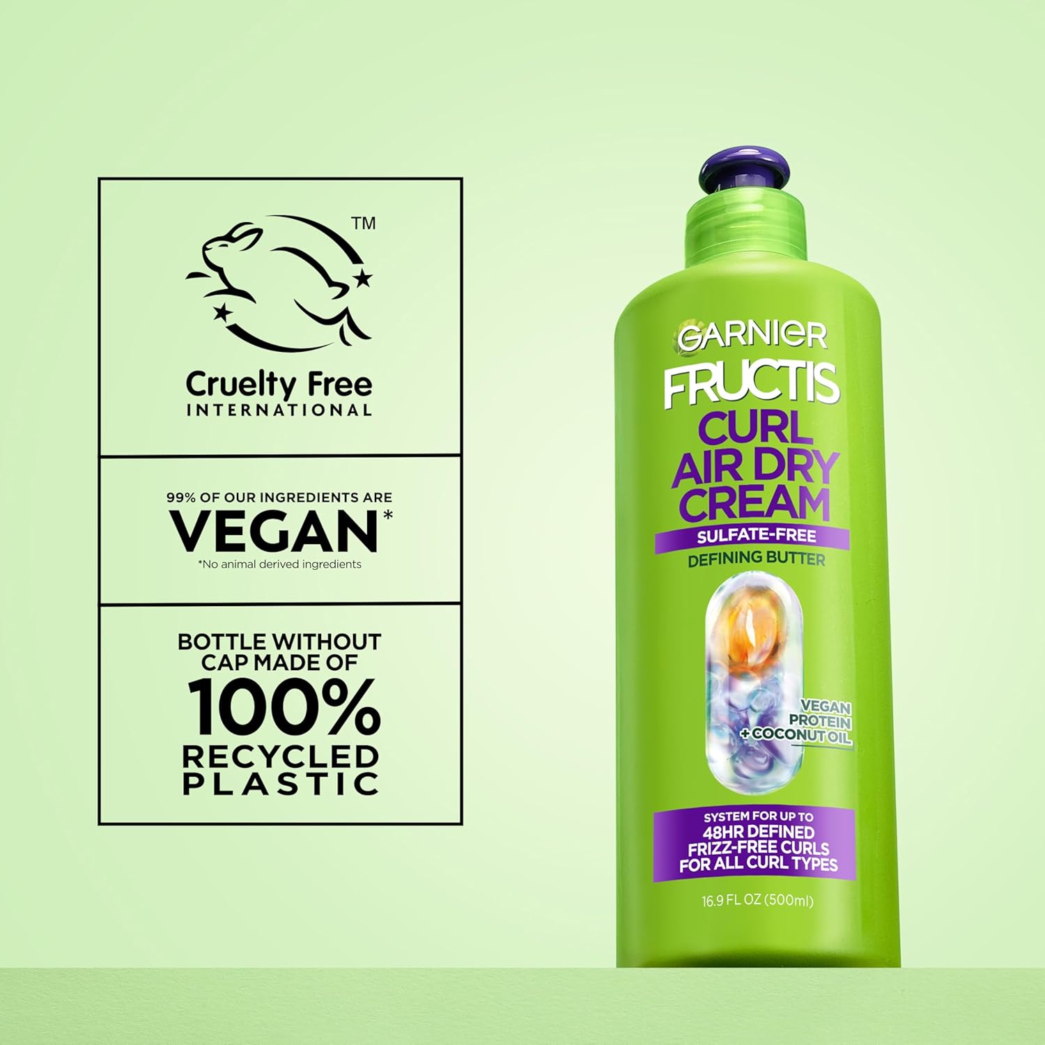 Garnier Fructis Curl Nourish Air Dry Cream XL – Single-Step Frizz Control for an Effortless Curly Hair Routine
