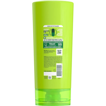 Garnier Fructis Curl Nourish Conditioner for Waves Curls and Coils, Recycled Bottle Design for a Clutter-Free Vanity Setup, 21 Fl Oz