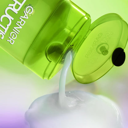 Garnier Fructis Curl Nourish Shampoo – Modern Green Beauty Vanity Staple for Curly Hair, Minimalist Shelf Look