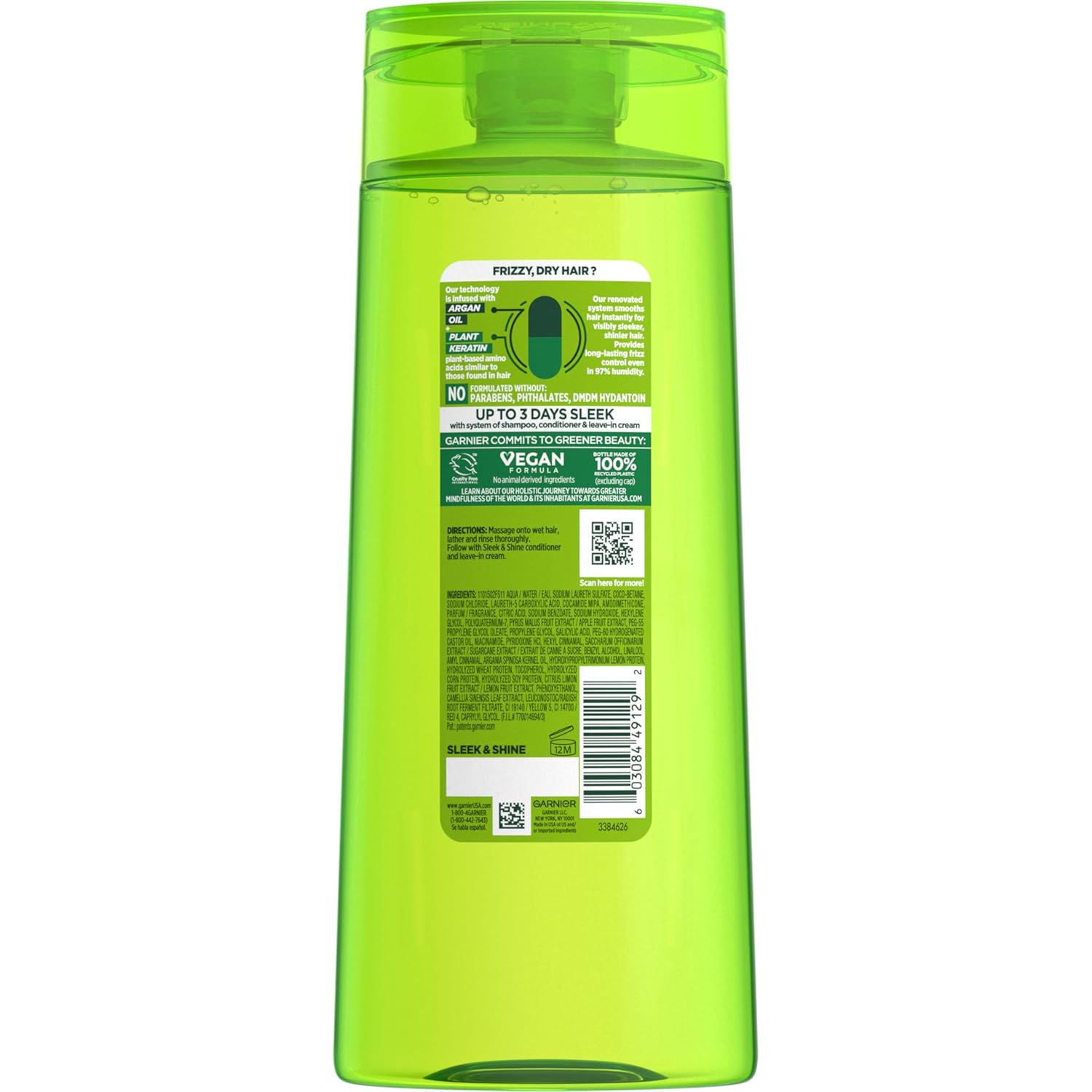 Garnier Fructis Sleek & Shine Compact Anti-Frizz Serum – On-the-Go Hair Care for Active Lifestyles