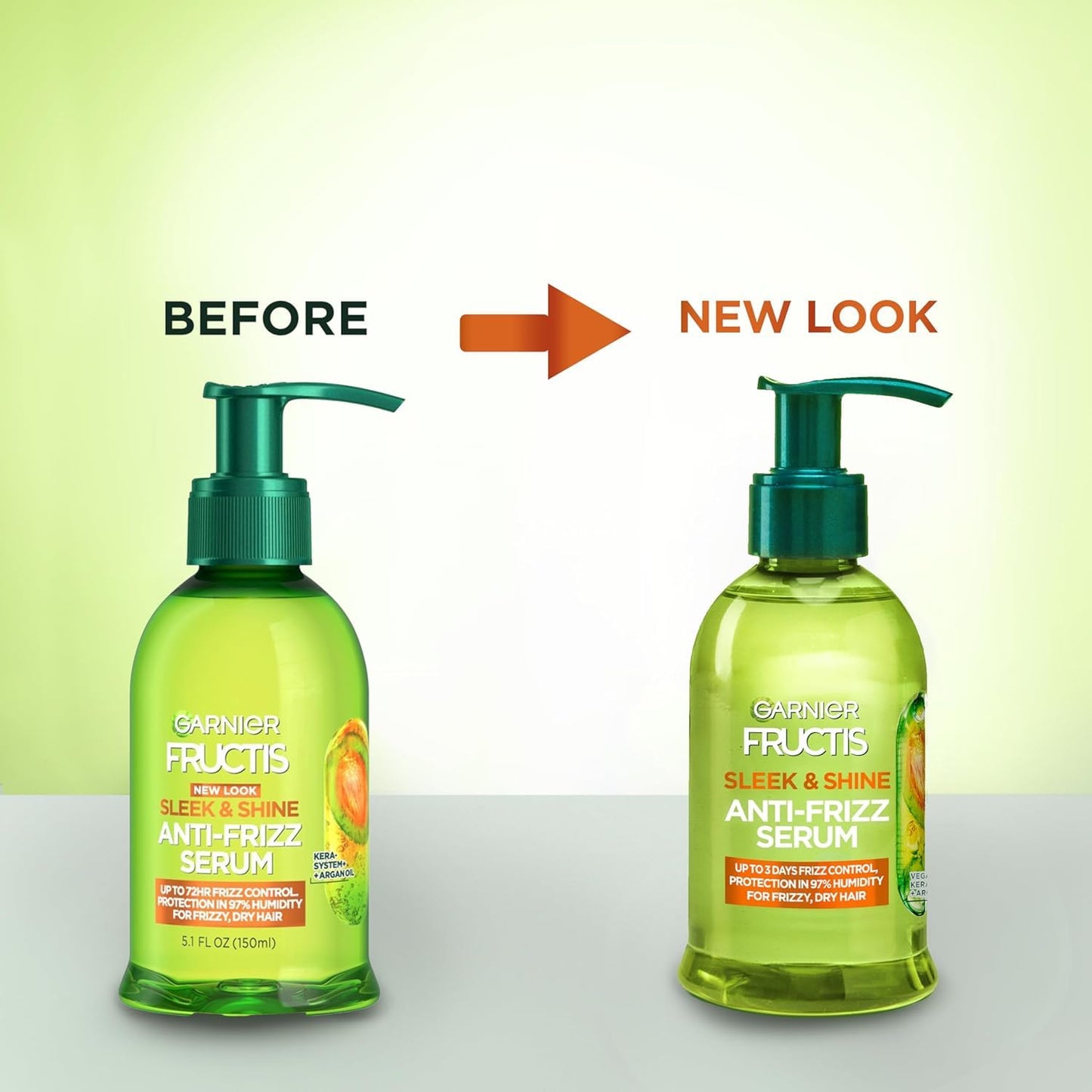 Garnier Fructis Sleek & Shine Travel Serum – Lightweight Frizz Control for Gym, Hikes & Adventure