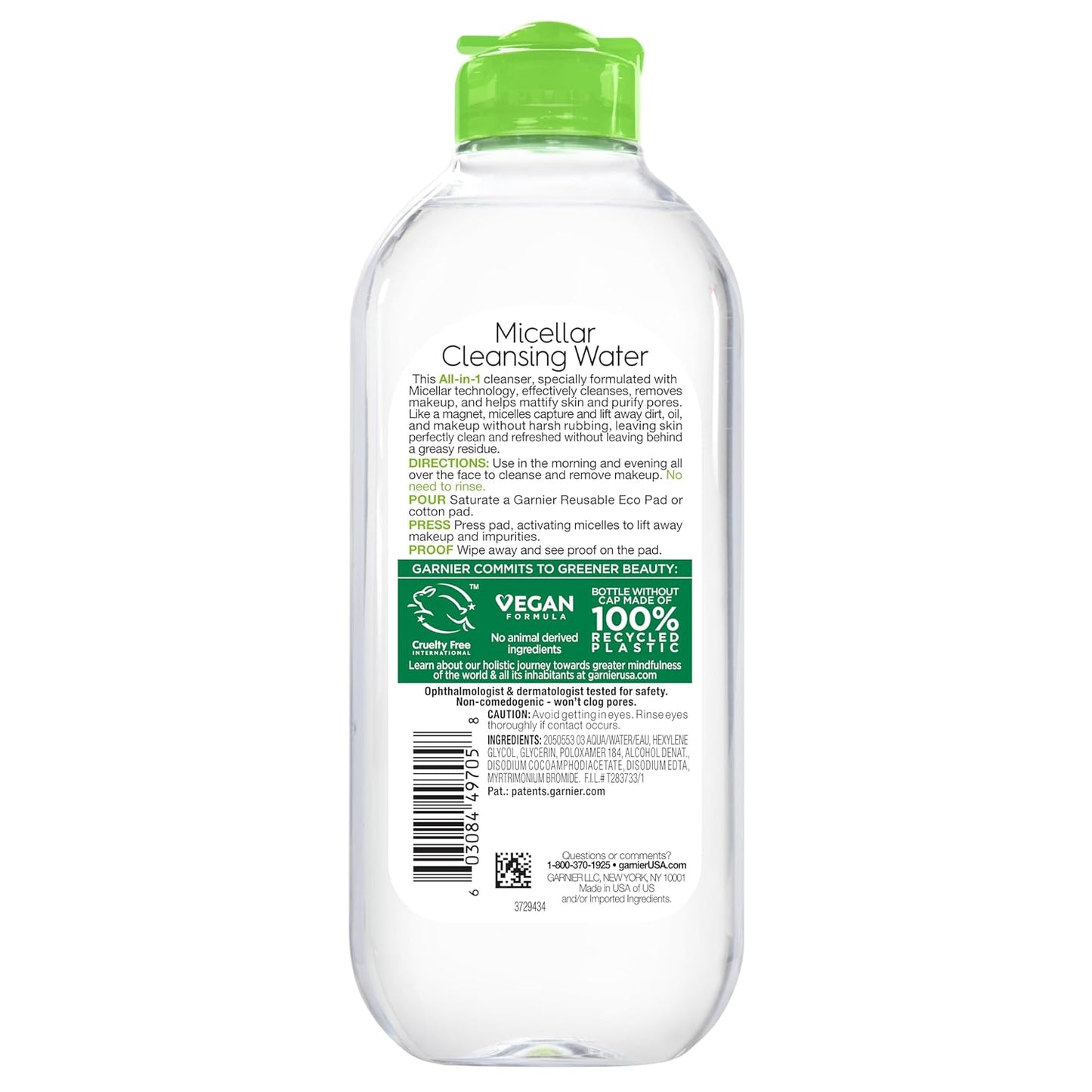 Garnier Micellar Cleansing Water – Uncluttered Bathroom Essential, Fragrance-Free Mattifying Face Wash