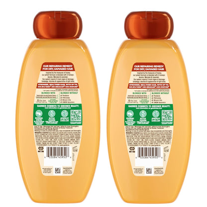Garnier Whole Blends Honey Treasures Repairing Shampoo – Salon-Quality Strengthening Formula with Royal Jelly, Refined Bathroom Essential