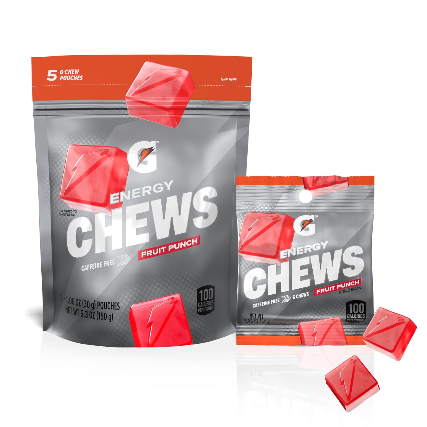 Gatorade Energy Chews Cool Blue – Pre-Workout Fuel Without Stimulants, B12 Chew Pack for Clean Energy Routines