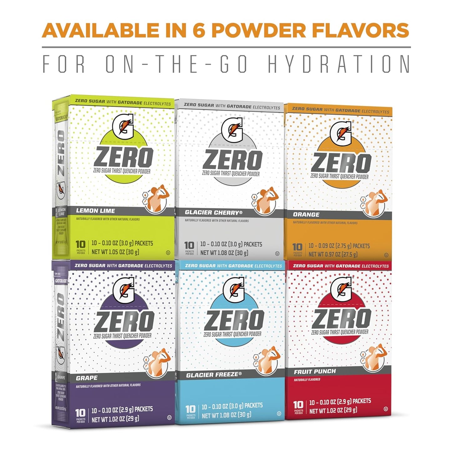 Gatorade G Zero Powder – Desk-Side Hydration Sticks for Focused Office Workdays