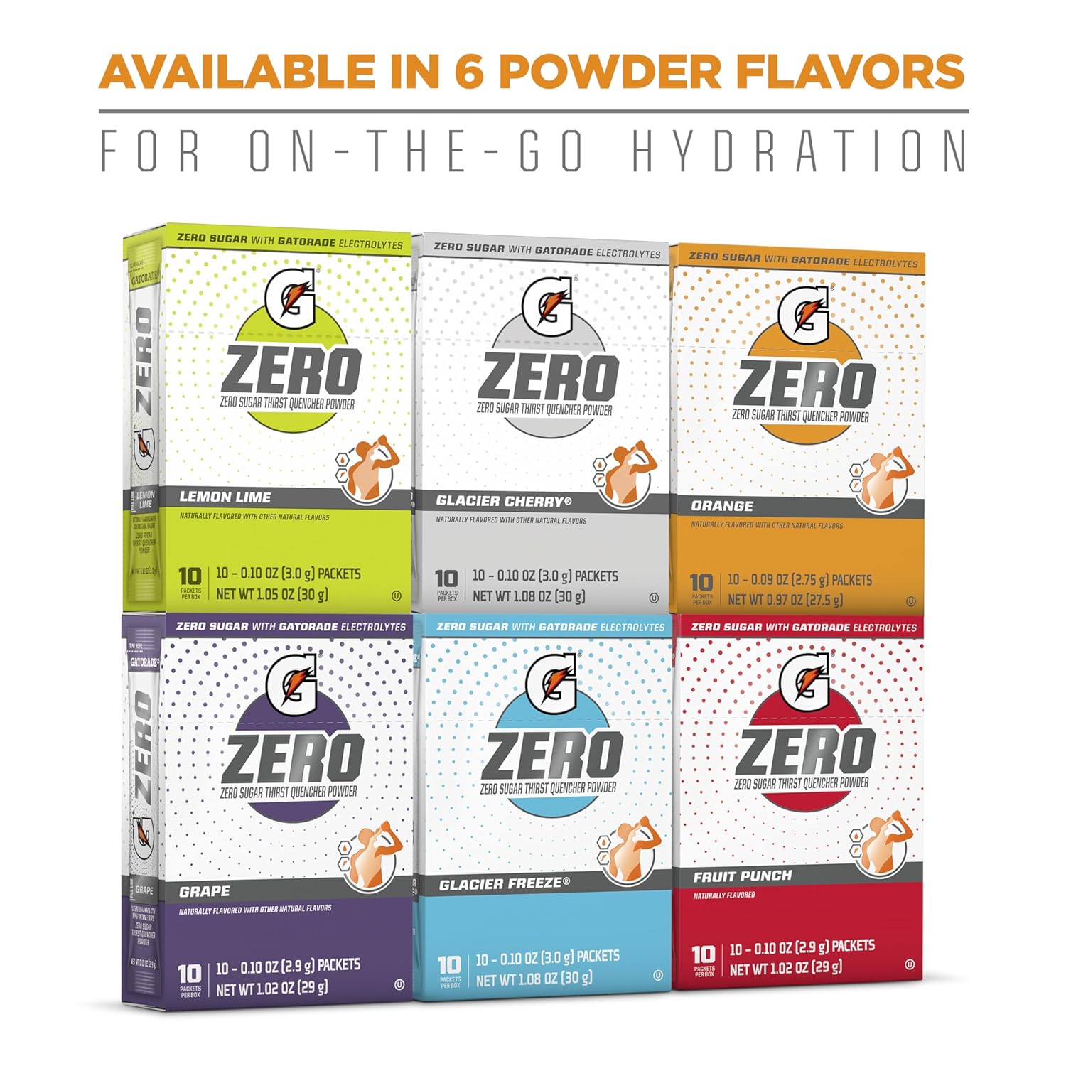 Gatorade G Zero Powder – Desk-Side Hydration Sticks for Focused Office Workdays
