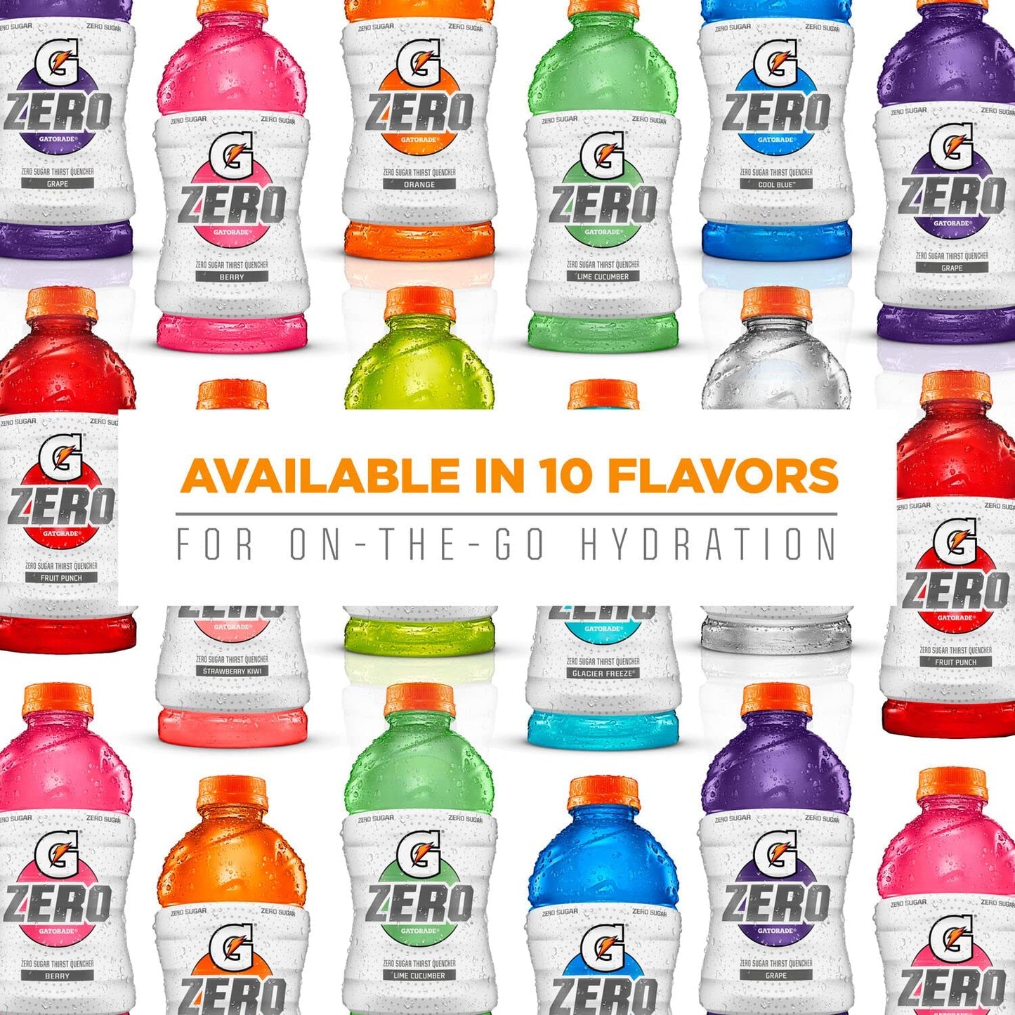 Gatorade G Zero Sports Drink – Lunchbox and Sideline Hydration for Youth Athletes, Variety Pack of 18