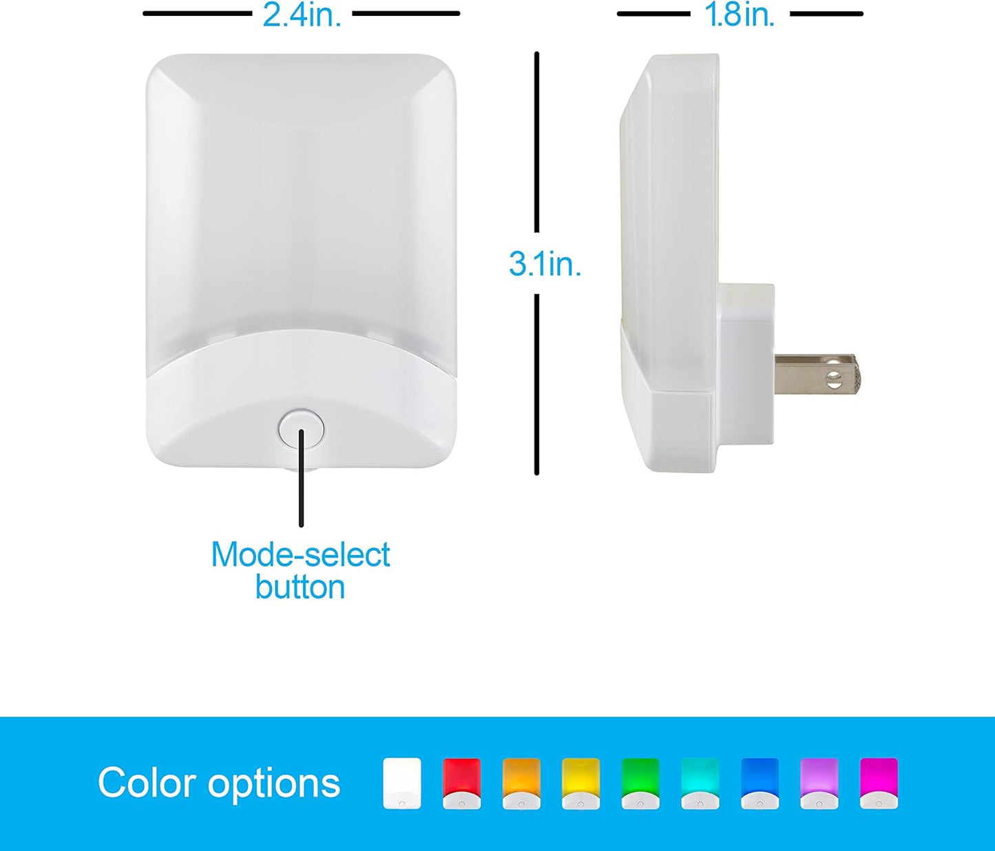 GE LED Night Light for Kids and Pets – Cool Touch Dusk to Dawn Plug In, UL Certified Safe Housing
