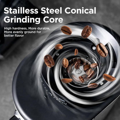 gear-reduction motor that grinds slowly to limit heat buildup