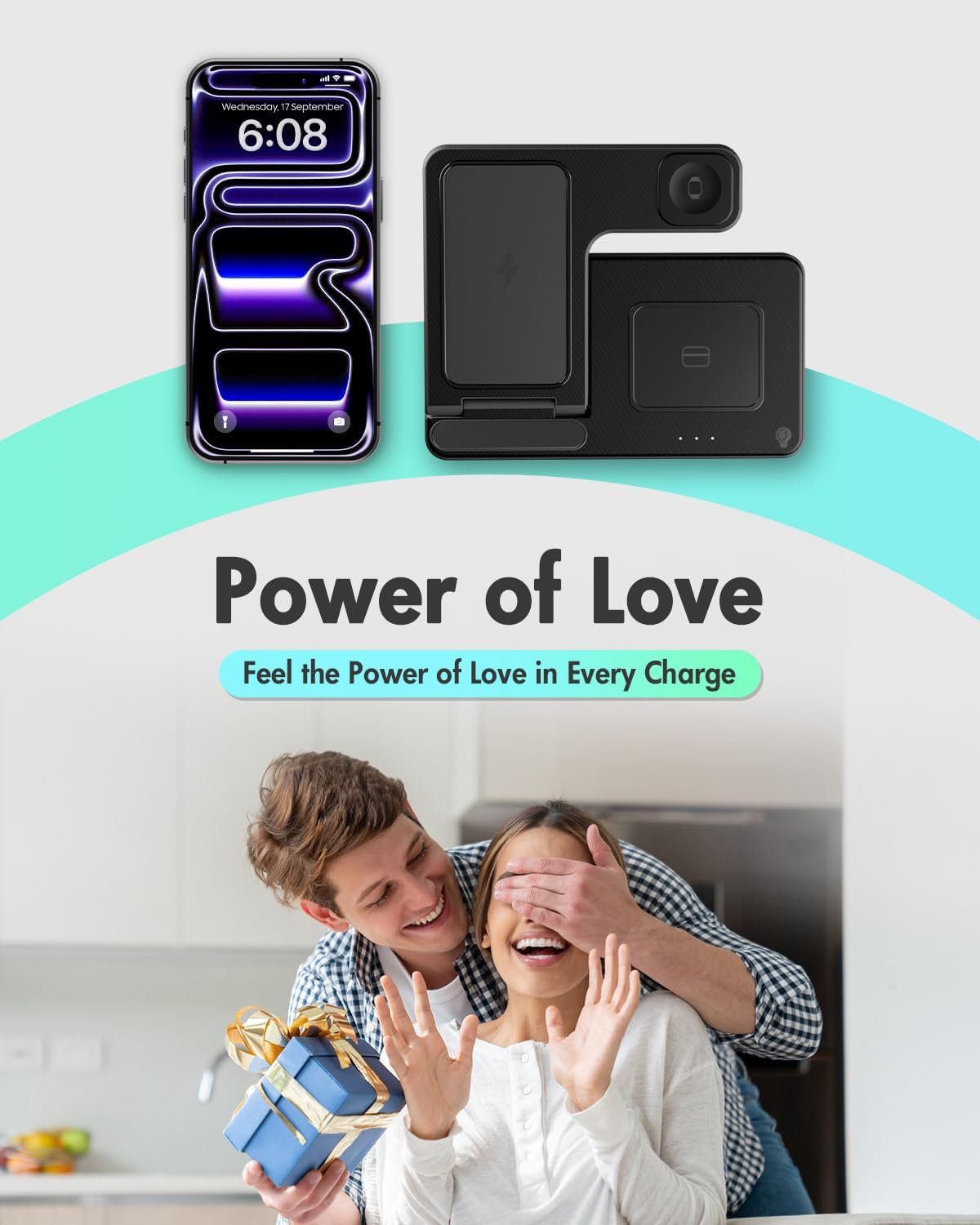 GETPALS Travel Sized Apple Charger – Quick Power Up Between Meetings, Foldable Wireless Station for Carry On Luggage and Coworking