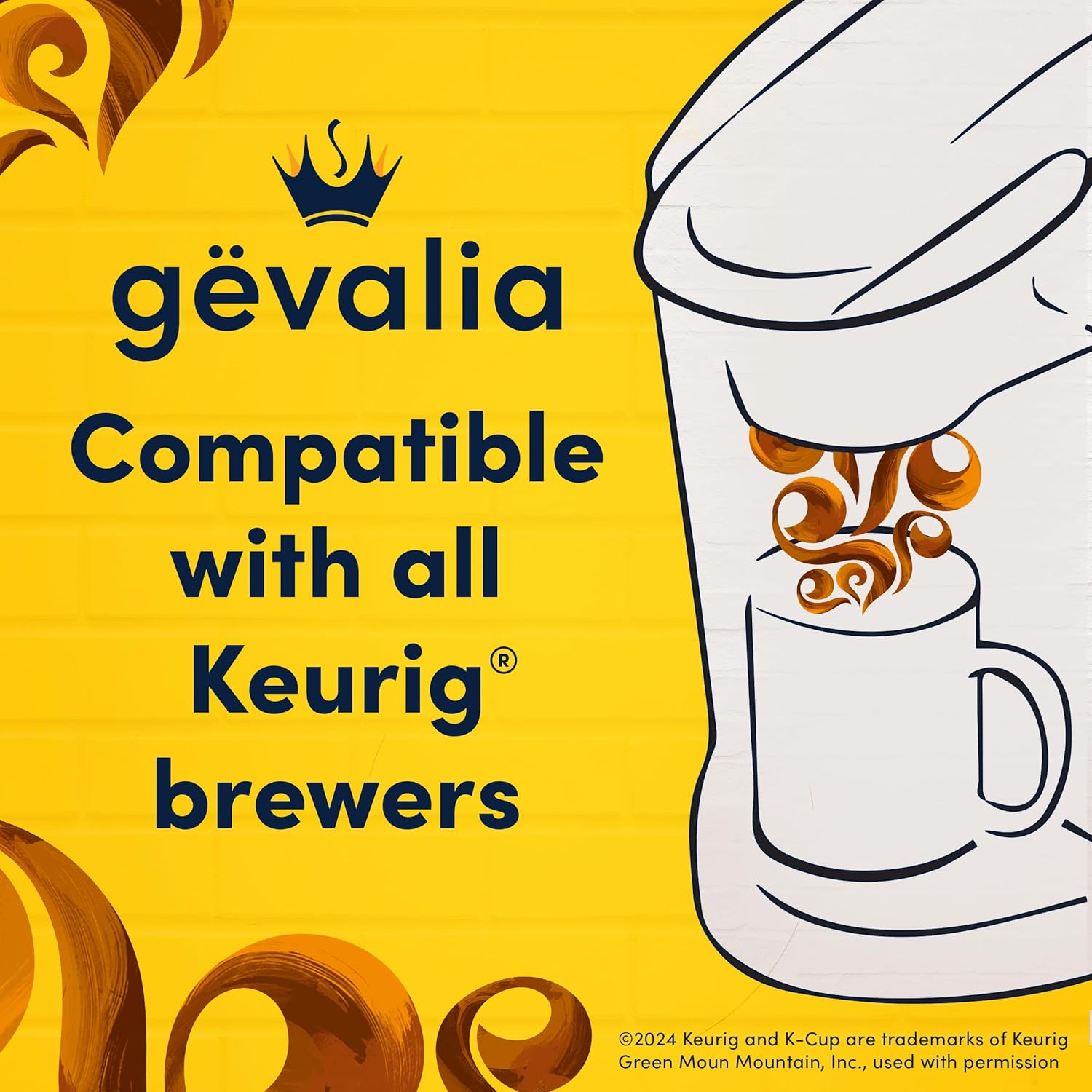 Gevalia Caramel Macchiato K-Cup Pods with Froth Packets – Calming After Dinner Coffee Dessert for Wind Down Rituals, 6 ct