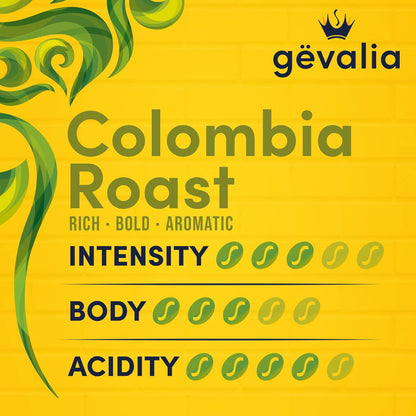 Gevalia Colombia K-Cup Coffee Pods – Calming Medium Roast Brew for Home Office Wellness and Low Carb Living, 84 ct Box