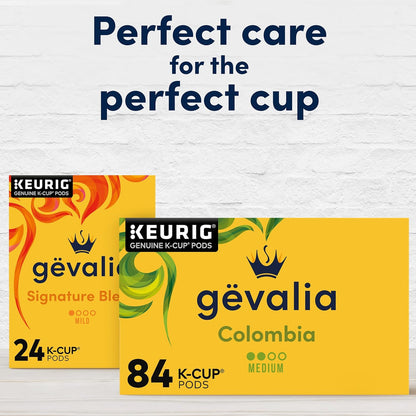 Gevalia Colombia K-Cup Coffee Pods – Calming Medium Roast Brew for Home Office Wellness and Low Carb Living, 84 ct Box